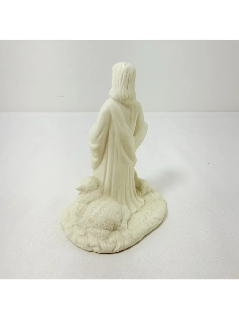Vintage Loomco Shepherd Jesus Christmas Figurine 6” Christianity Religious White